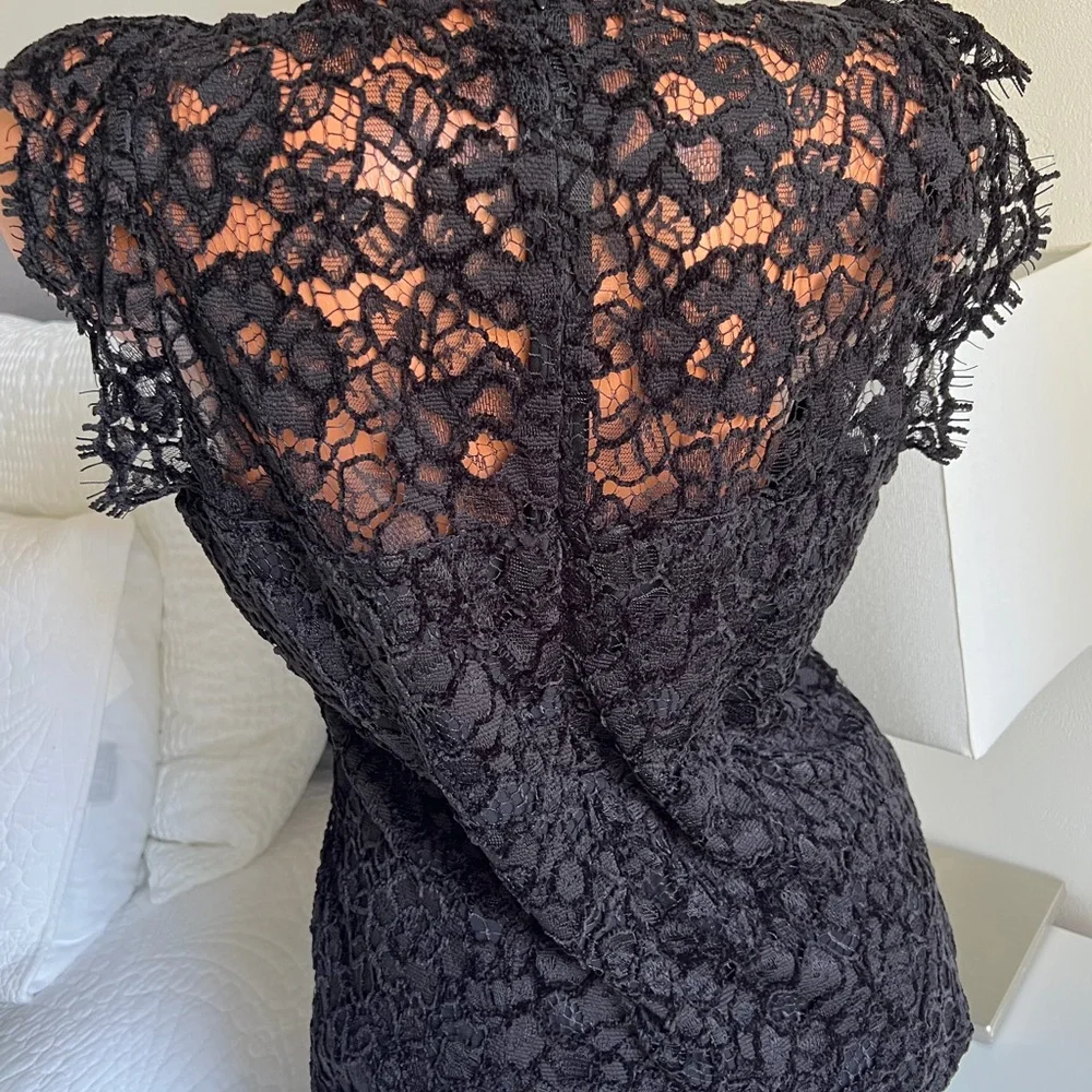 NWT White House Black Market Shirt Women Lace Sz 10 - Picture 7 of 11